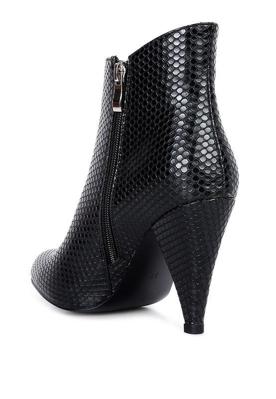 LEMON TART Heeled Ankle Boots-Teresa&#39;s Fashionista LLC