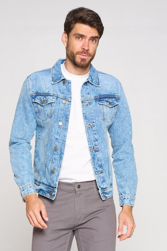 Men's Denim Jacket-Teresa's Fashionista LLC