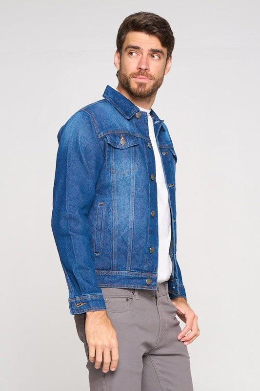 Men's Denim Jacket-Teresa's Fashionista LLC