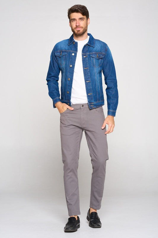 Men's Denim Jacket-Teresa's Fashionista LLC