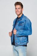 Men's Denim Jacket-Teresa's Fashionista LLC