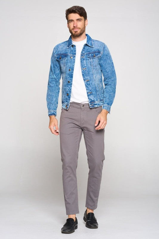 Men's Denim Jacket-Teresa&#39;s Fashionista LLC