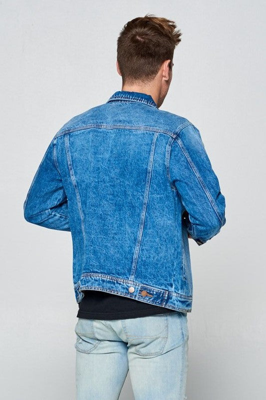 Men's Denim Jacket-Teresa&#39;s Fashionista LLC