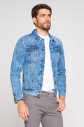Men's Denim Jacket-Teresa's Fashionista LLC