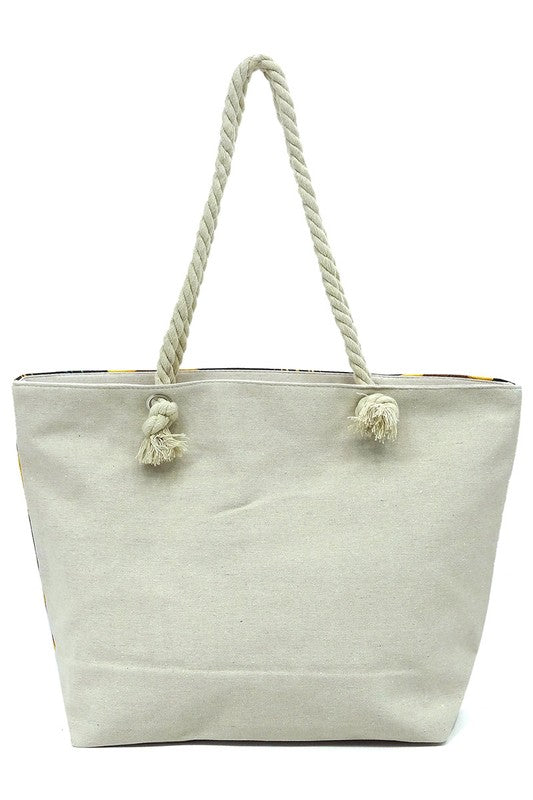 Sunflowers Canvas Beach Tote-Teresa's Fashionista LLC