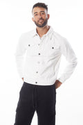 Men's White Denim Jacket-Teresa's Fashionista LLC
