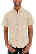 Weiv Two Chest Pocket Button Down Shirt-Teresa's Fashionista LLC