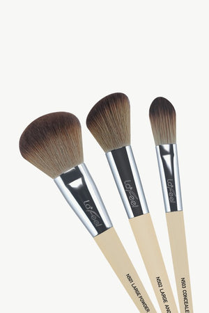 Lafeel Face and Eye Brush Set in Taupe-Teresa's Fashionista LLC