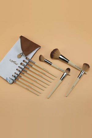 Lafeel Face and Eye Brush Set with Bag-Teresa's Fashionista LLC