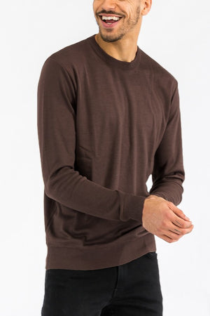 SOLID COLOR ROUND NECK SWEATER-Teresa's Fashionista LLC