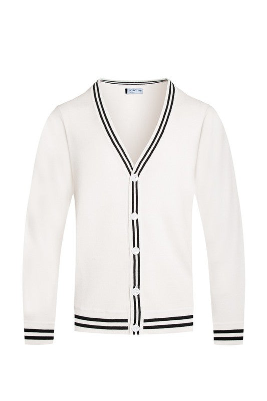 TWO STRIPE CARDIGAN-Teresa's Fashionista LLC