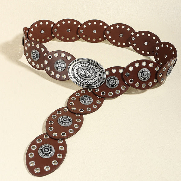 Oval PU Belt-Teresa's Fashionista LLC