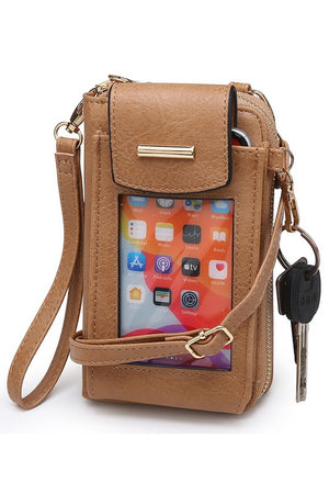 See Thru Window Cell Phone Crossbody Wallet-Teresa's Fashionista LLC