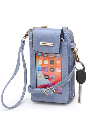 See Thru Window Cell Phone Crossbody Wallet-Teresa's Fashionista LLC
