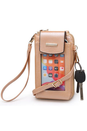 See Thru Window Cell Phone Crossbody Wallet-Teresa's Fashionista LLC