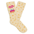 Womens Fuzzy Crew Socks - Fluffy Birthday-Teresa's Fashionista LLC