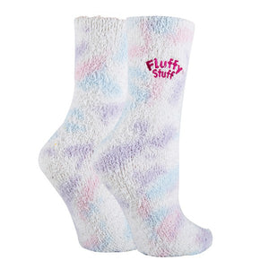 Womens Fuzzy Crew Socks - Fluffy Stuff-Teresa's Fashionista LLC