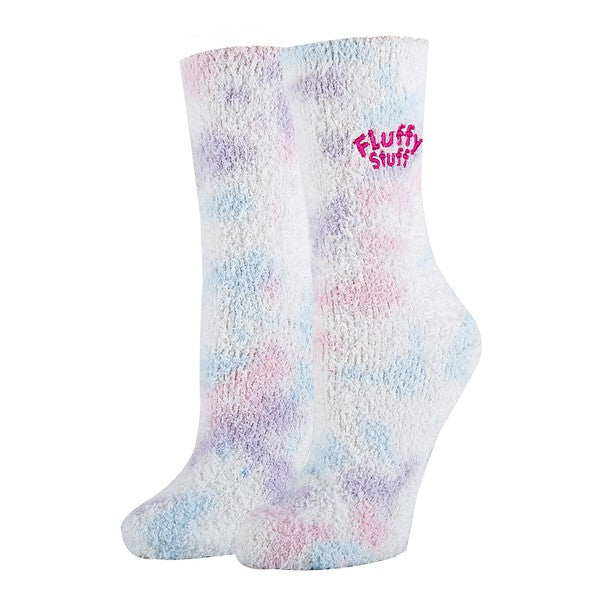 Womens Fuzzy Crew Socks - Fluffy Stuff-Teresa's Fashionista LLC