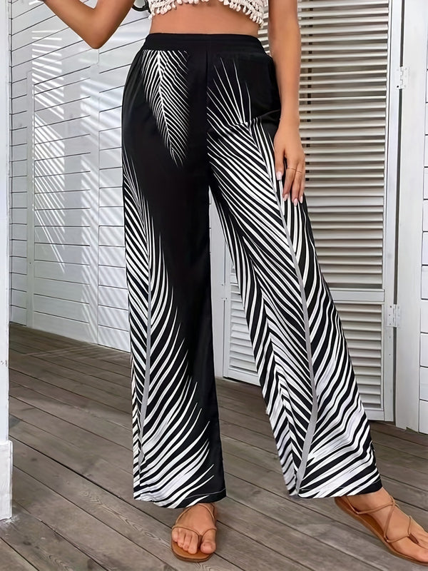 Printed Wide Leg Pants-Teresa's Fashionista LLC