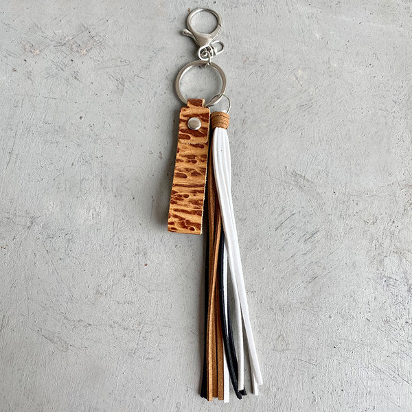 Genuine Leather Tassel Keychain-Teresa's Fashionista LLC