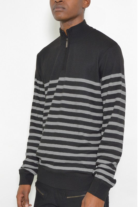 QUARTER ZIPPER PULLOVER SWEATER-Teresa's Fashionista LLC