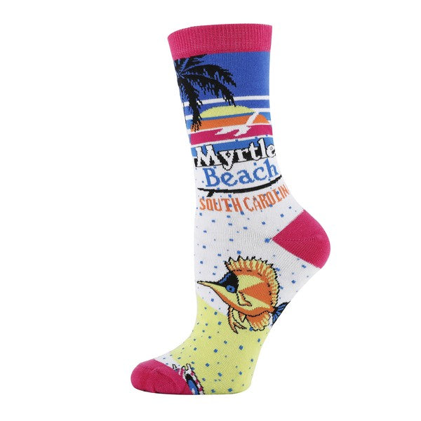Myrtle Beach - Women's Funny crew socks-Teresa&#39;s Fashionista LLC