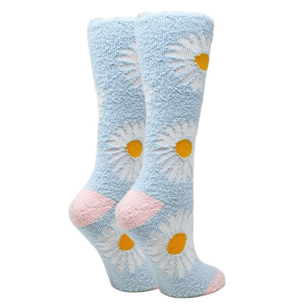 Daisy - Women's fuzzy crew socks-Teresa's Fashionista LLC