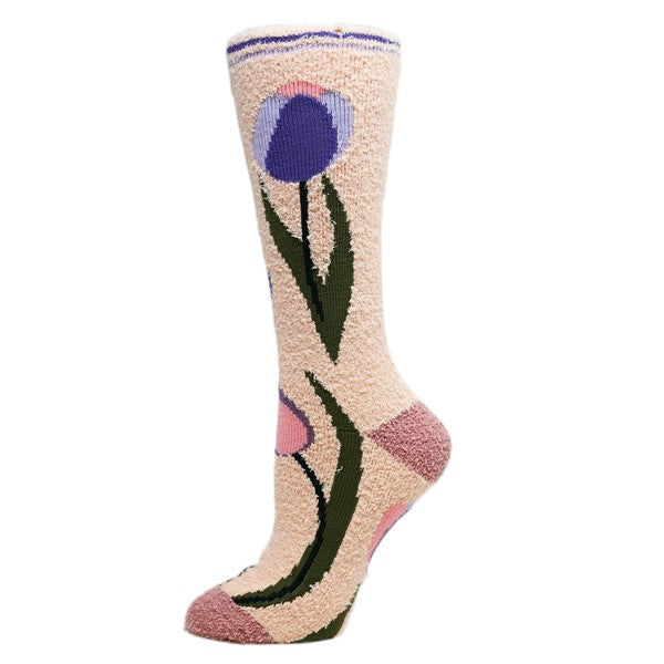 Julia - Women's fuzzy crew socks-Teresa's Fashionista LLC