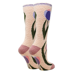 Julia - Women's fuzzy crew socks-Teresa's Fashionista LLC