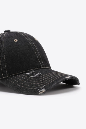 Distressed Adjustable Baseball Cap-Teresa's Fashionista LLC