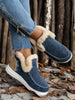 Furry Suede Round Toe Flat Sneakers - Teresa's Fashionista LLC