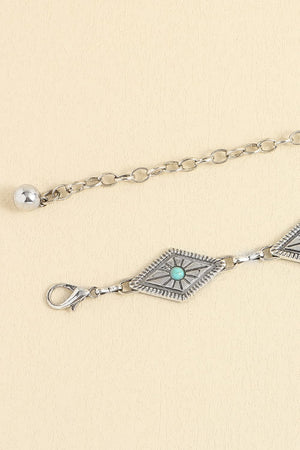 Vintage Turquoise Alloy Belt-Teresa's Fashionista LLC