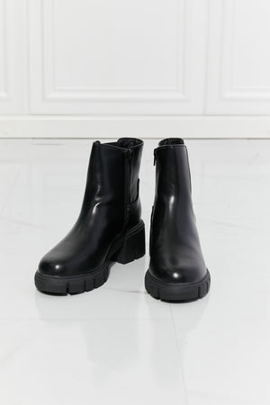MMShoes What It Takes Lug Sole Chelsea Boots in Black-Teresa's Fashionista LLC