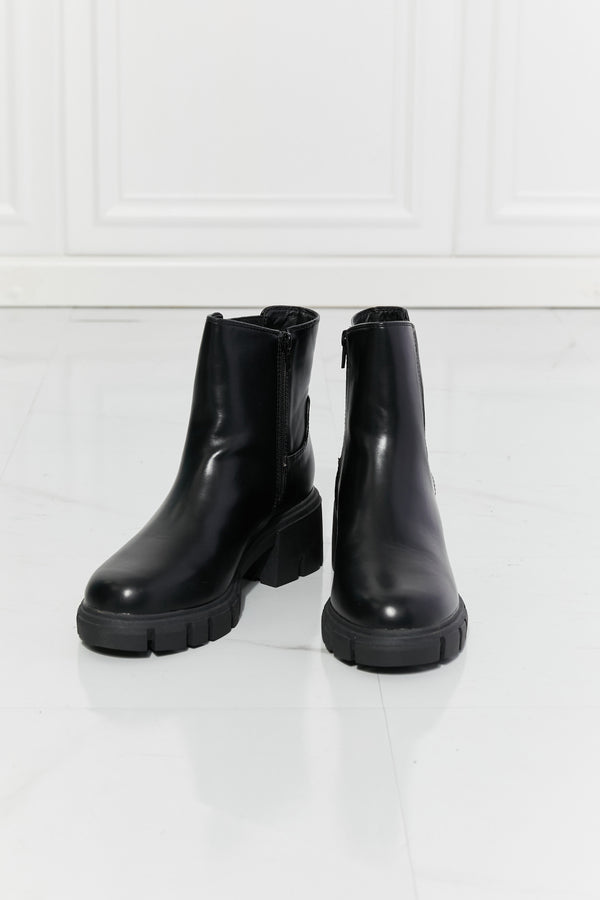 MMShoes What It Takes Lug Sole Chelsea Boots in Black-Teresa's Fashionista LLC