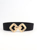 Geometric Buckle Elastic Wide Belt-Teresa's Fashionista LLC