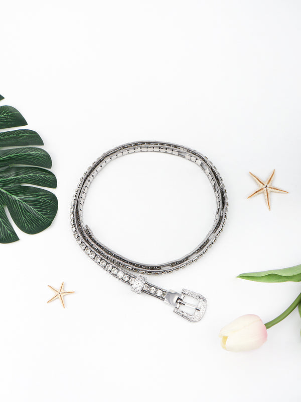 Rhinestone Metal Belt-Teresa's Fashionista LLC
