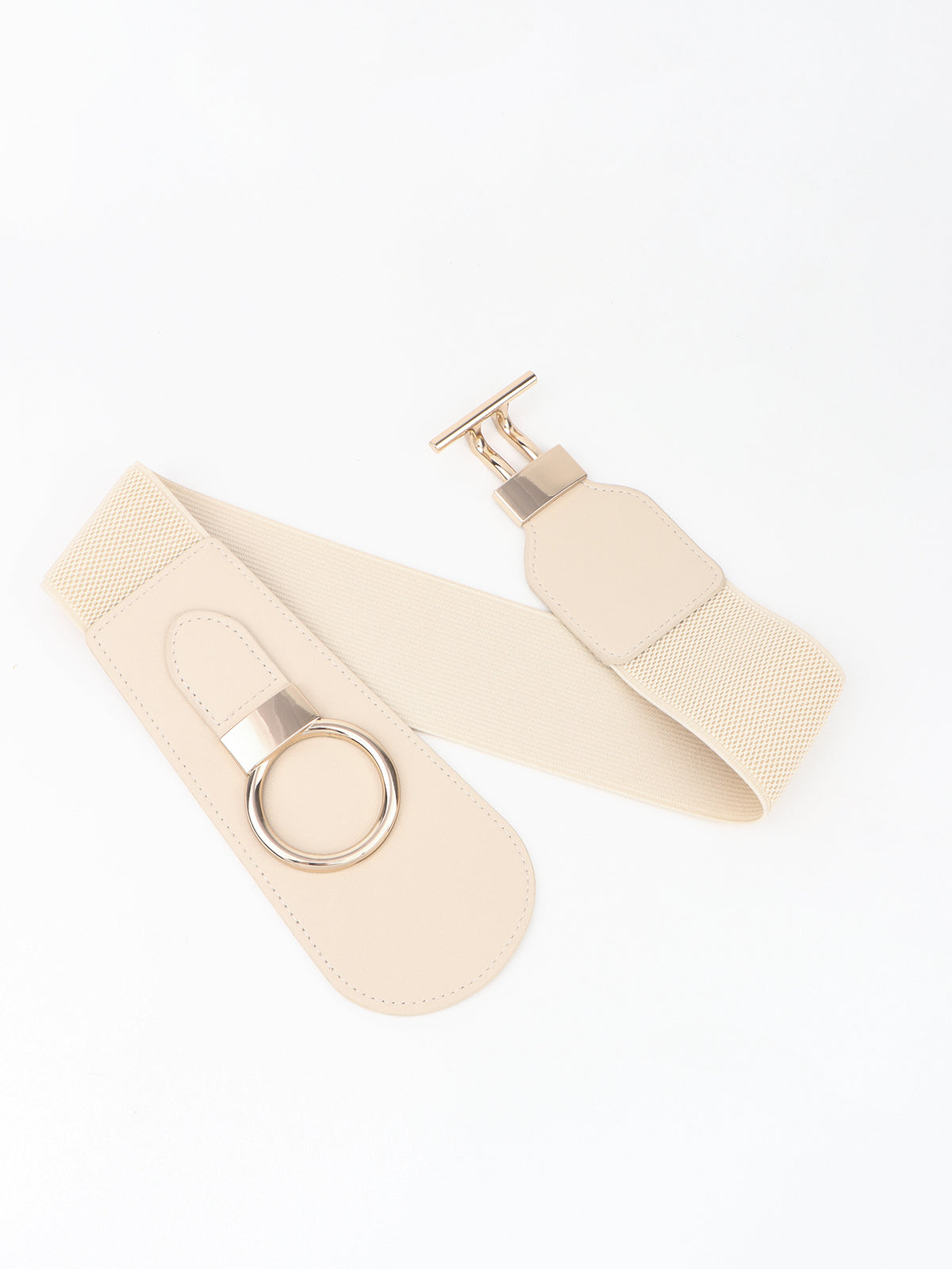 PU Elastic Wide Belt with Alloy Buckle-Teresa&#39;s Fashionista LLC