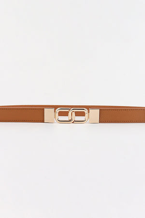 Geometric Double Buckle Elastic Belt-Teresa's Fashionista LLC