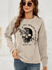 Skull Graphic Dropped Shoulder Sweatshirt - Teresa's Fashionista LLC