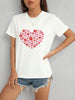Heart Round Neck Short Sleeve T-Shirt-Teresa's Fashionista LLC