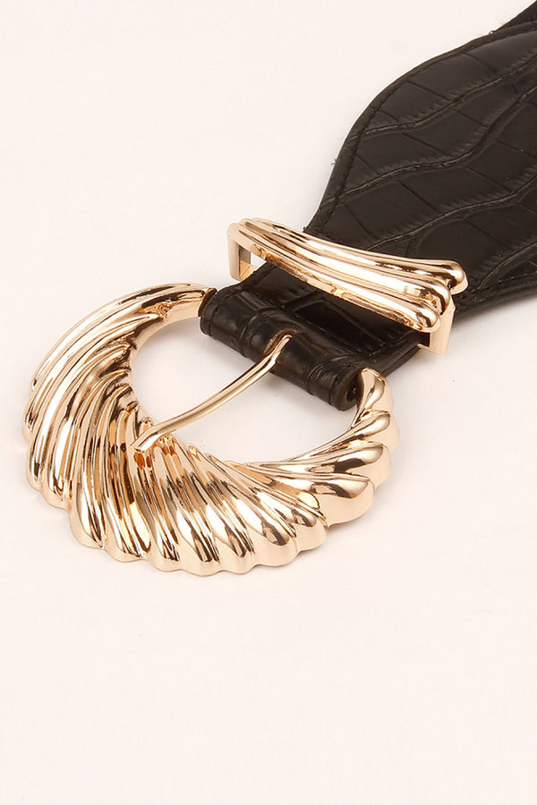 Shell Alloy Buckle Elastic Belt-Teresa's Fashionista LLC