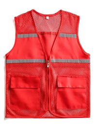 Men's Plus Size Mesh Zip Up Vest