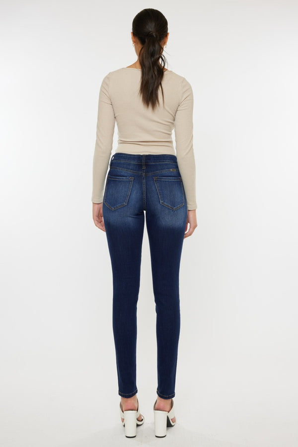 Kancan Mid Rise Gradient Skinny Jeans-Teresa's Fashionista LLC