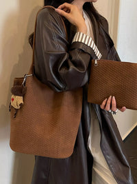 Vintage Woven Texture Shoulder Bag