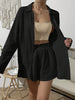 Dropped Shoulder Button Up Top and Elastic Waist Shorts Set-Teresa's Fashionista LLC