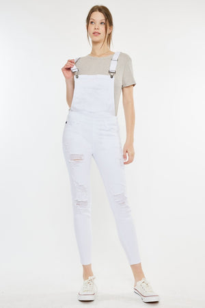 Kancan Distressed Skinny Denim Overalls - Teresa's Fashionista LLC