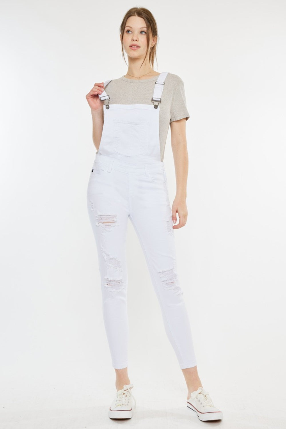 Kancan Distressed Skinny Denim Overalls - Teresa's Fashionista LLC
