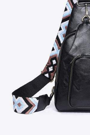 Adored Take A Trip PU Leather Sling Bag-Teresa's Fashionista LLC