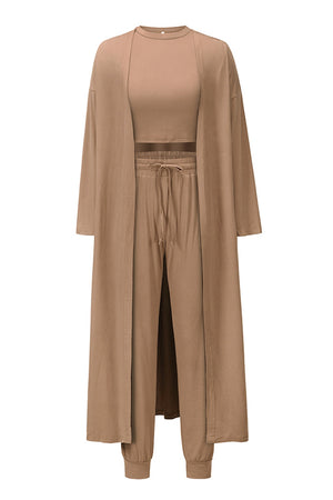 Tank, Pants, and Cardigan Set with Pockets-Teresa's Fashionista LLC