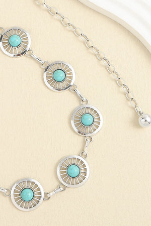 Vintage Turquoise Alloy Belt-Teresa's Fashionista LLC